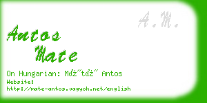 antos mate business card